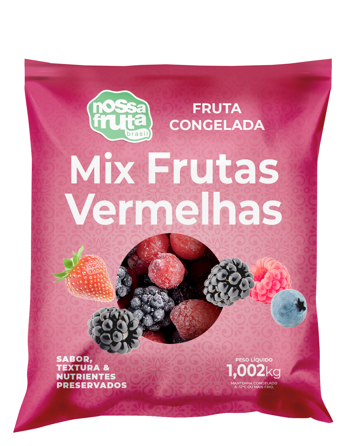 Mix frutas vermelhas 1kilo